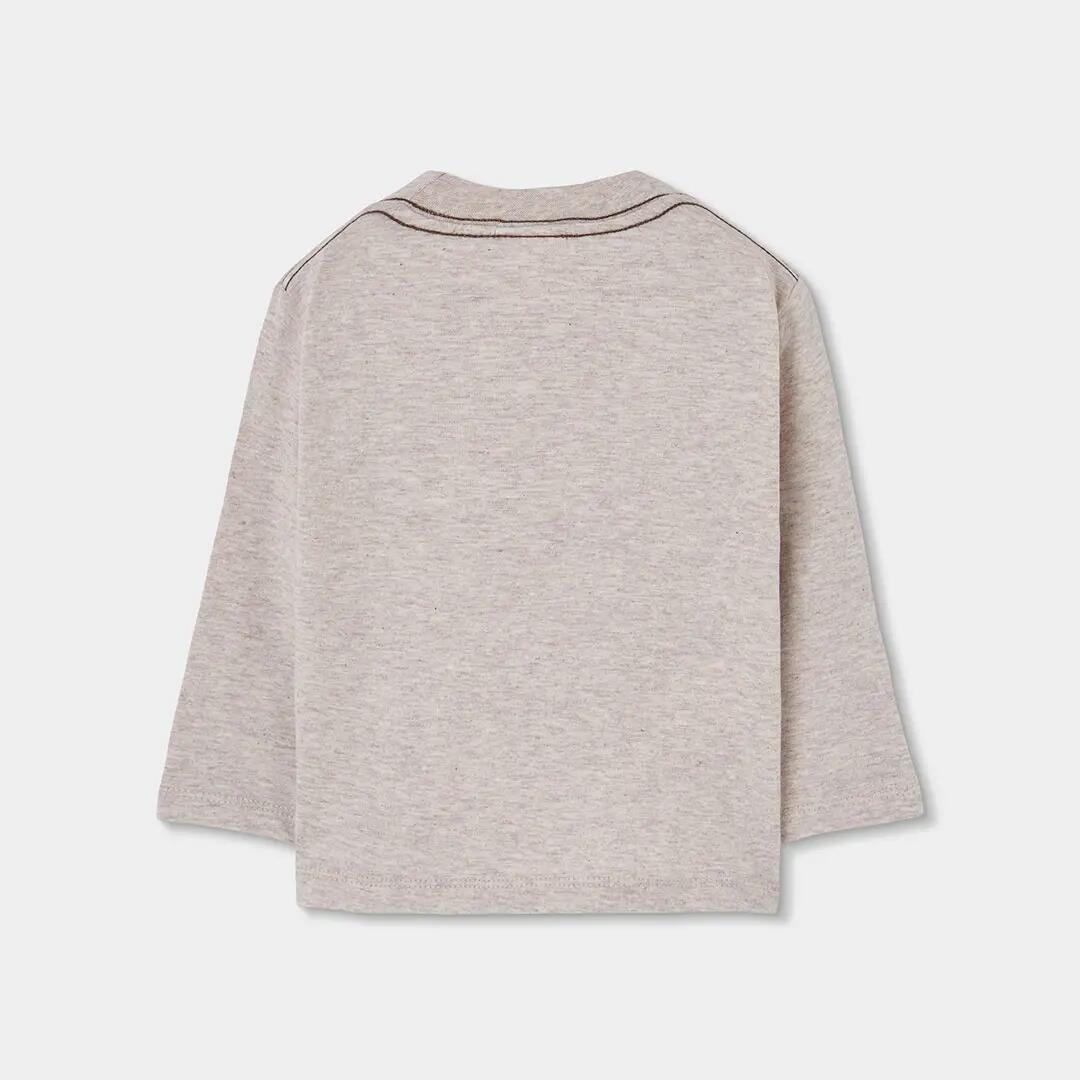 Camiseta punto niño beige estampado aventura 2/4