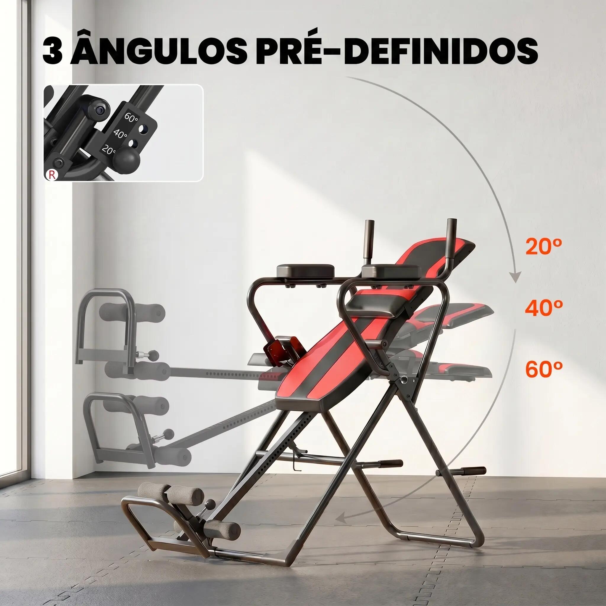 Tabela de inversão 161x69x146 cm vermelho SPORTNOW 9/10