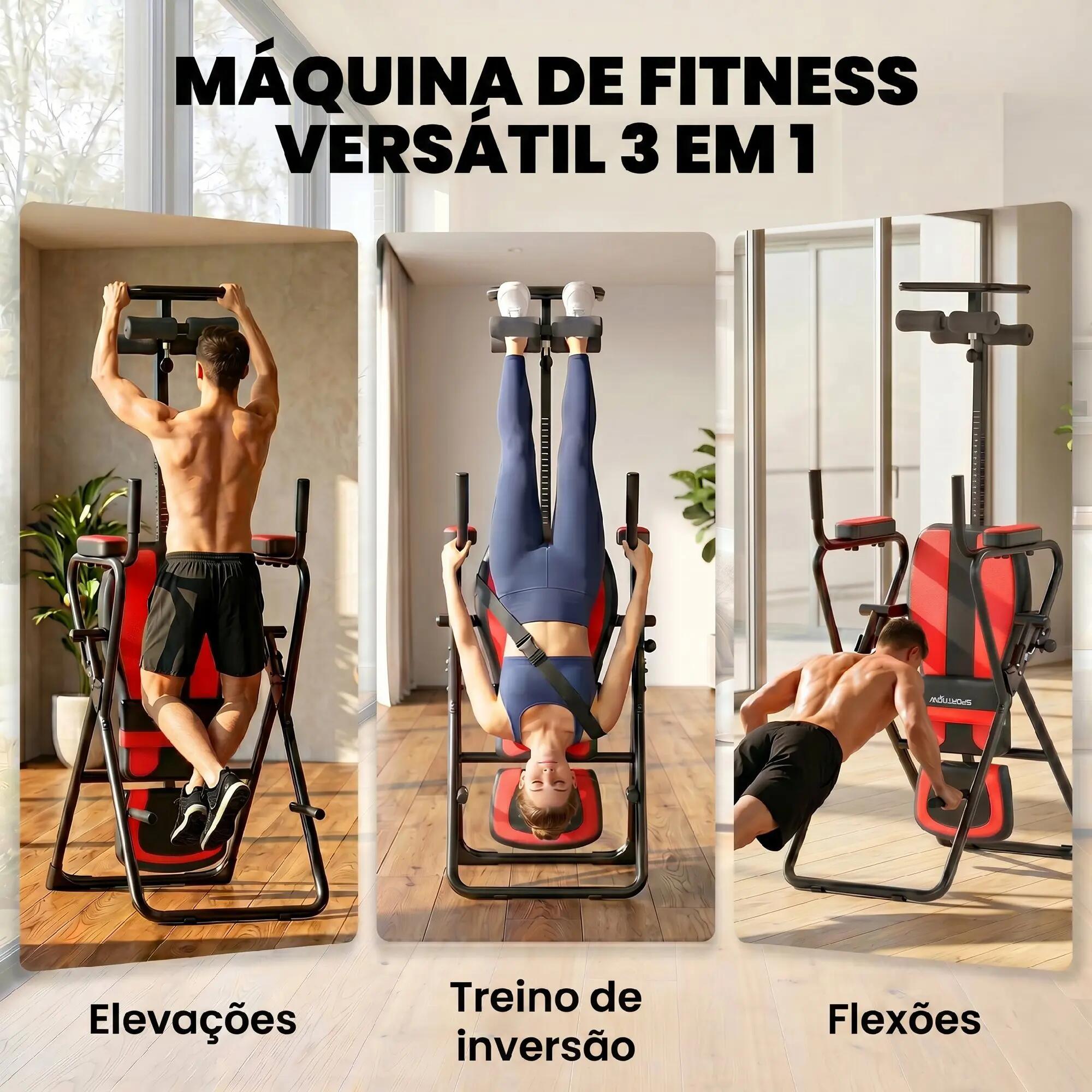 Tabela de inversão 161x69x146 cm vermelho SPORTNOW 6/10