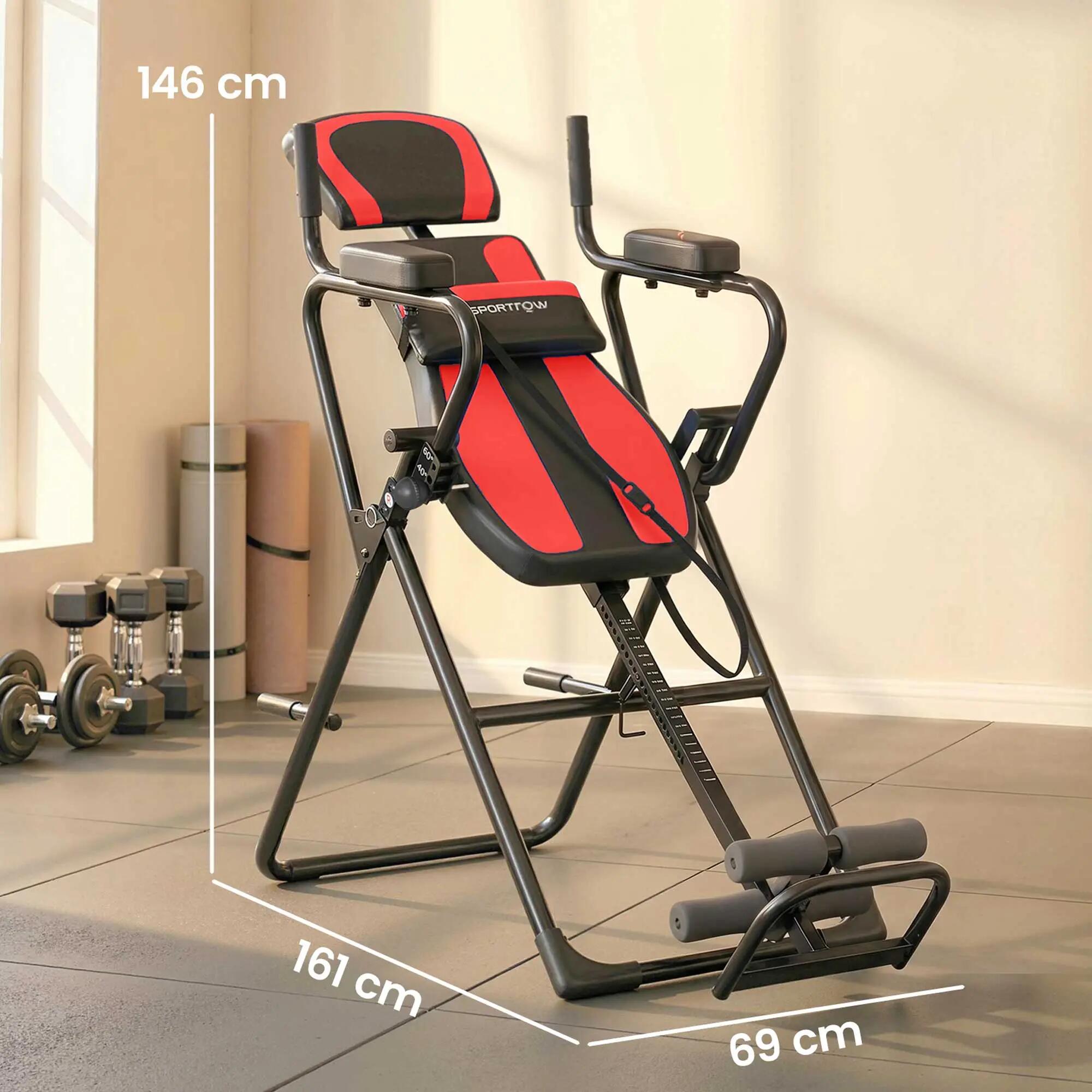 Tabela de inversão 161x69x146 cm vermelho SPORTNOW 3/10