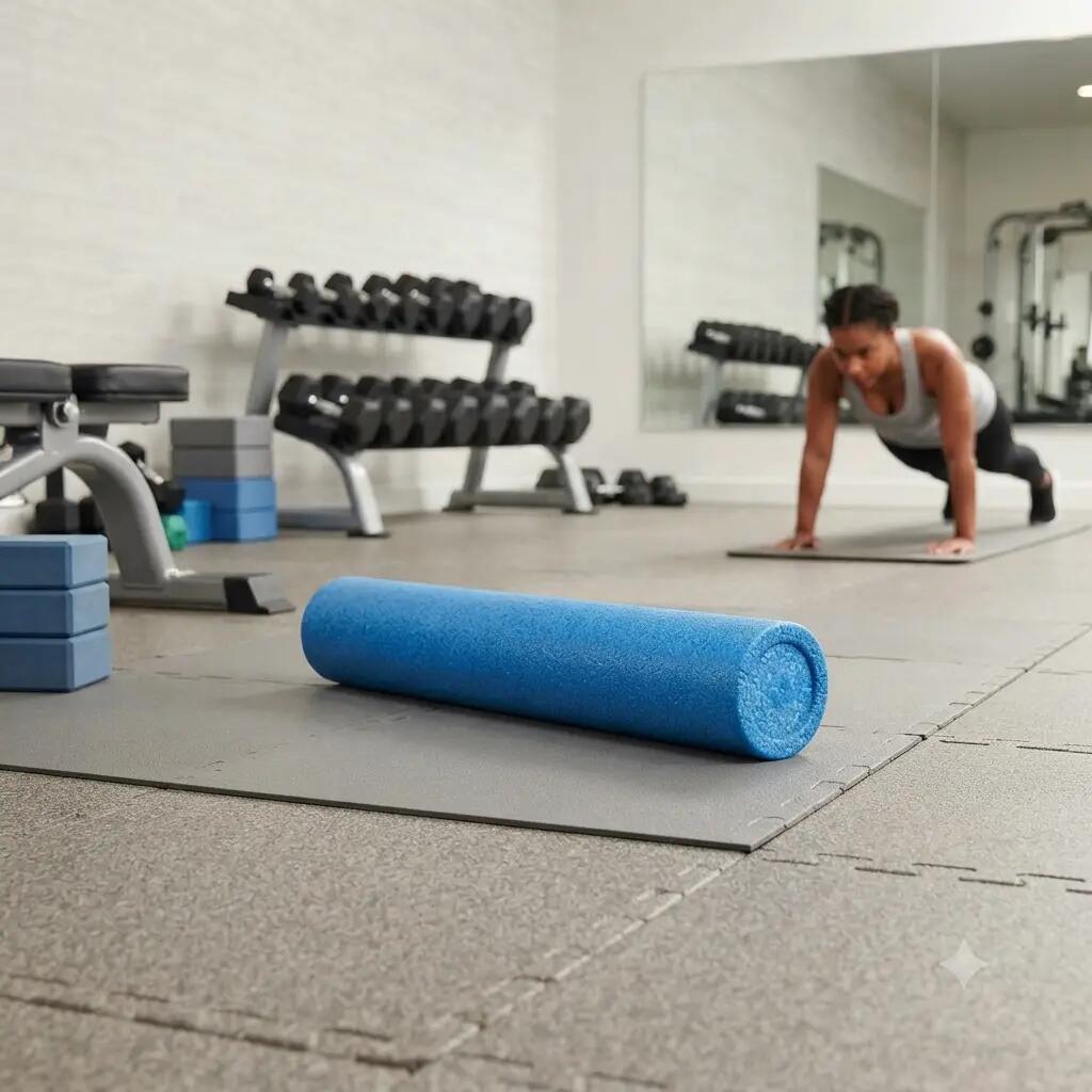 Rulo Cilindro Foam 90 cm de largo Pilates Azul 3/3