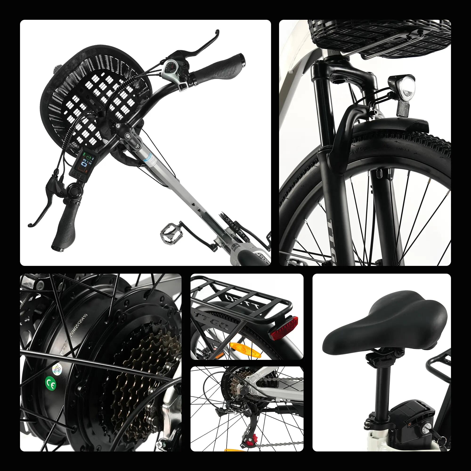 C2 PRO Bicicleta elétrica Bateria 36V 18Ah Pneus todo-o-terreno de 26 polegadas 8/8