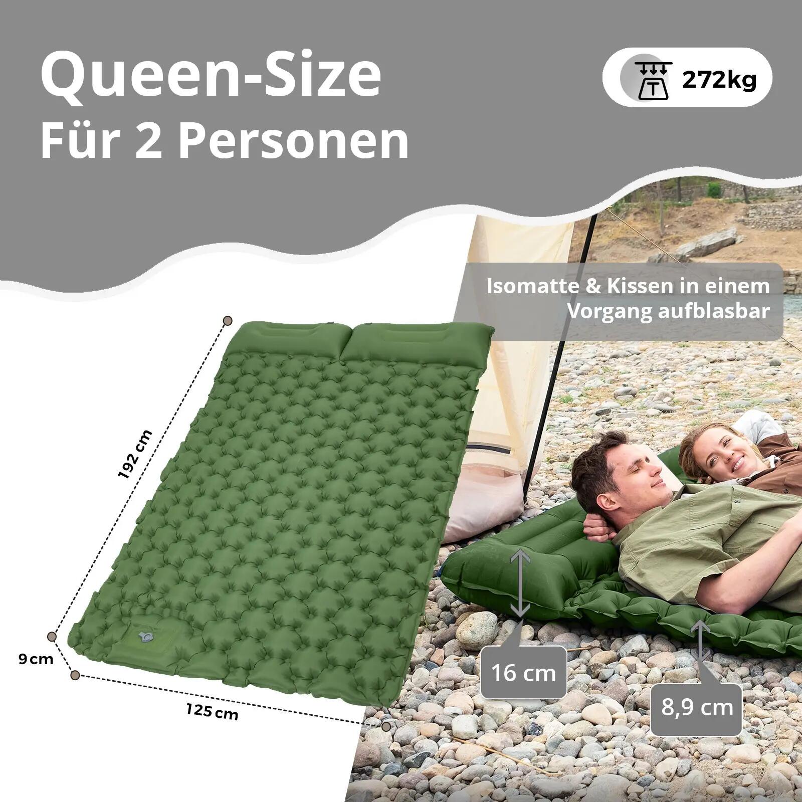 Camping luchtbed Wildwood Double 2 persoons slaapmat 1.6 kg 2/7