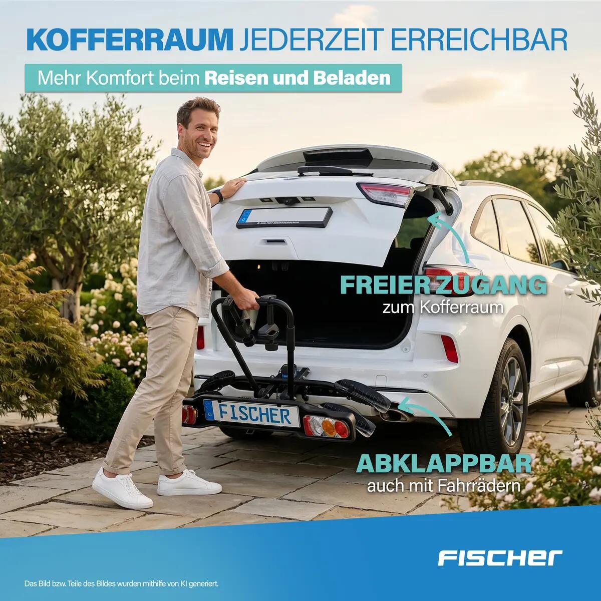 FISCHER Kupplungs-Fahrradträger SmartLine - robust, praktisch, preiswert 5/7
