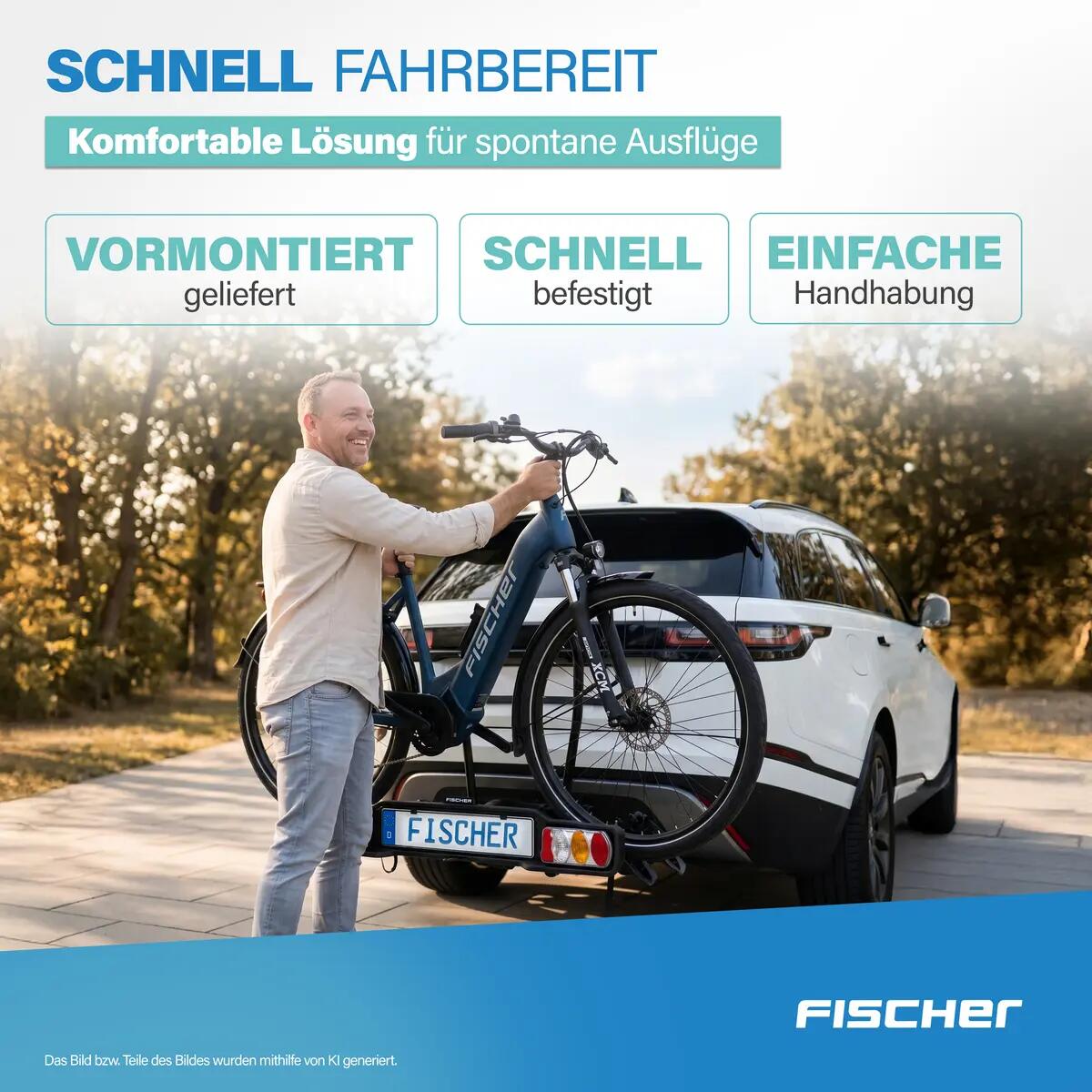FISCHER Kupplungs-Fahrradträger SmartLine - robust, praktisch, preiswert 4/7