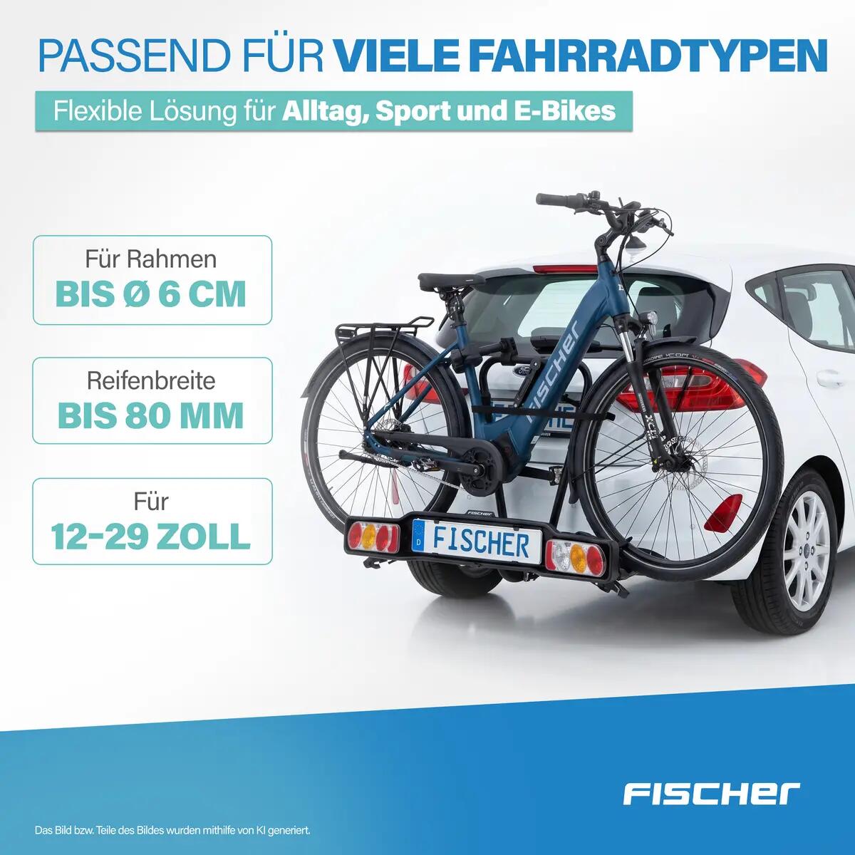 FISCHER Kupplungs-Fahrradträger SmartLine - robust, praktisch, preiswert 3/7