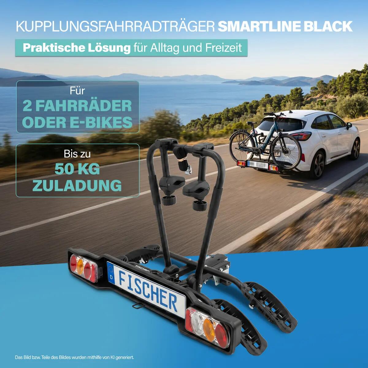 FISCHER Kupplungs-Fahrradträger SmartLine - robust, praktisch, preiswert 2/7