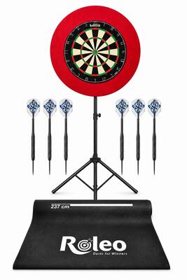 Keltik complete dartset: professioneel dartbord, darts, mat, surround en standaa