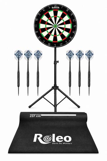 Keltik complete steeltip-dartset met bord, standaard, mat en darts