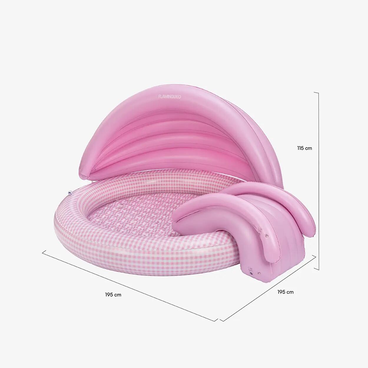 Flamingueo Centro Giochi Acquatico Con Scivolo PVC Rosa 7/7