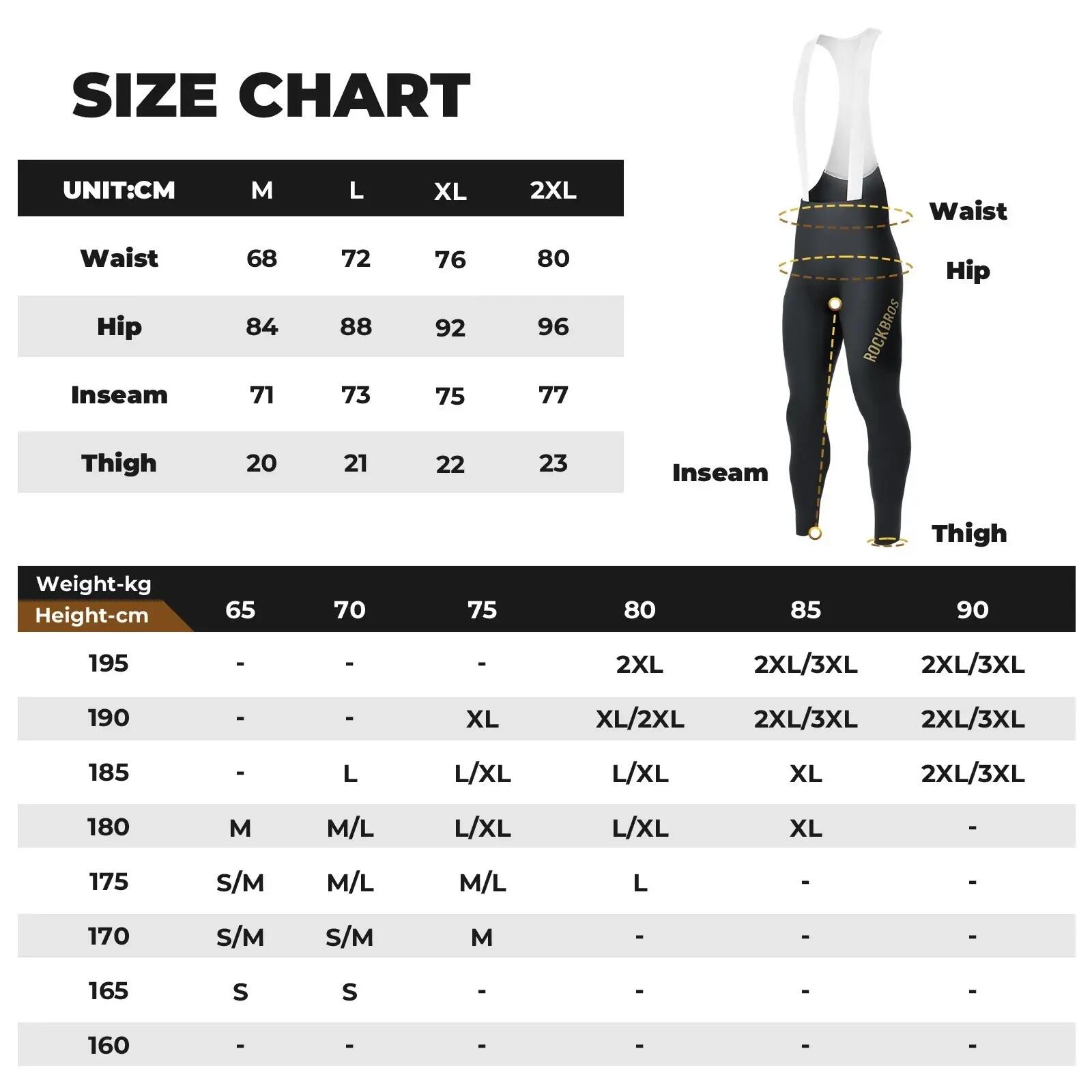 ROCKBROS Trägerhose Fahrrad Atmungsaktiv 7/7