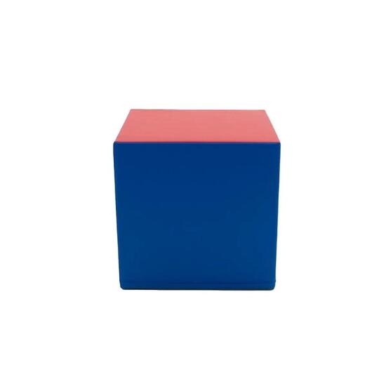 Méga cube en mousse bleu/rouge