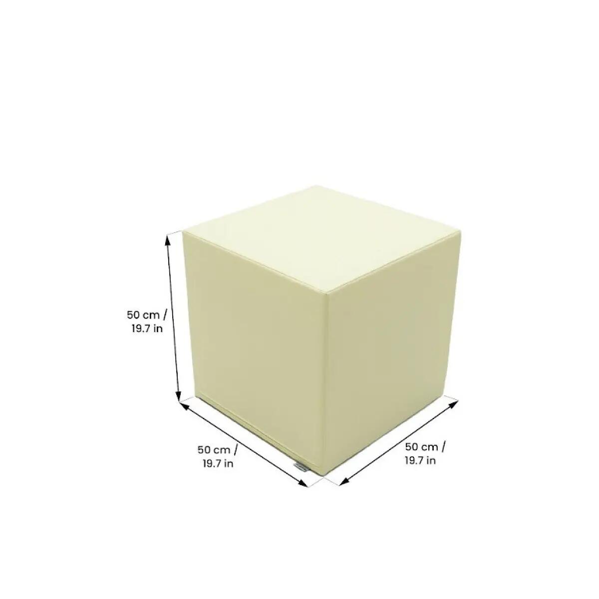 Méga cube en mousse ivoire 2/2