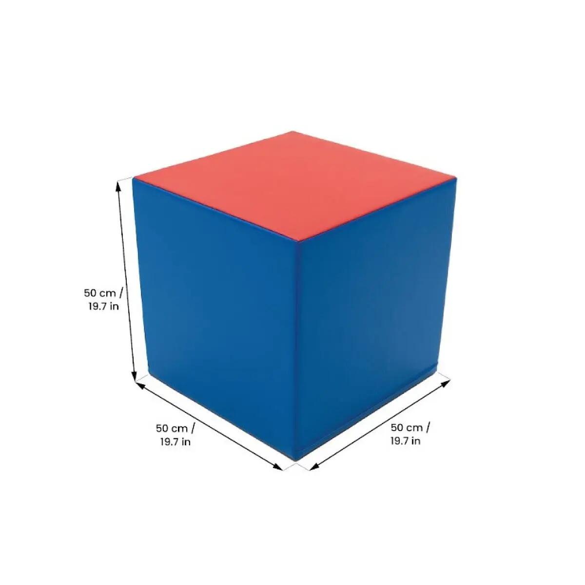 Méga cube en mousse bleu/rouge 2/2