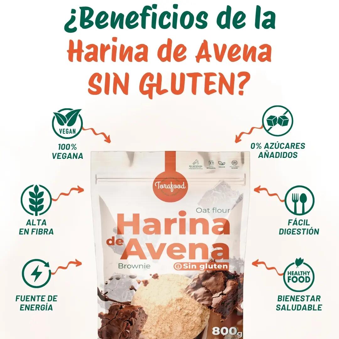 Harina de Avena Sin Gluten Brownie 800G Torafood 3/5