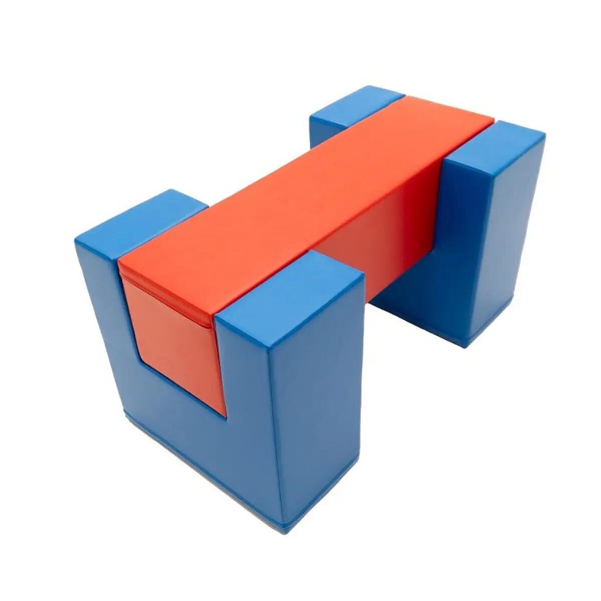 Pont d'équilibre en mousse bleu/rouge 2/3