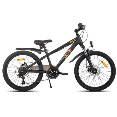 Climb mountainbike jongens 22 inch - 7-9 jaar - 6v & schijfrem – blauw