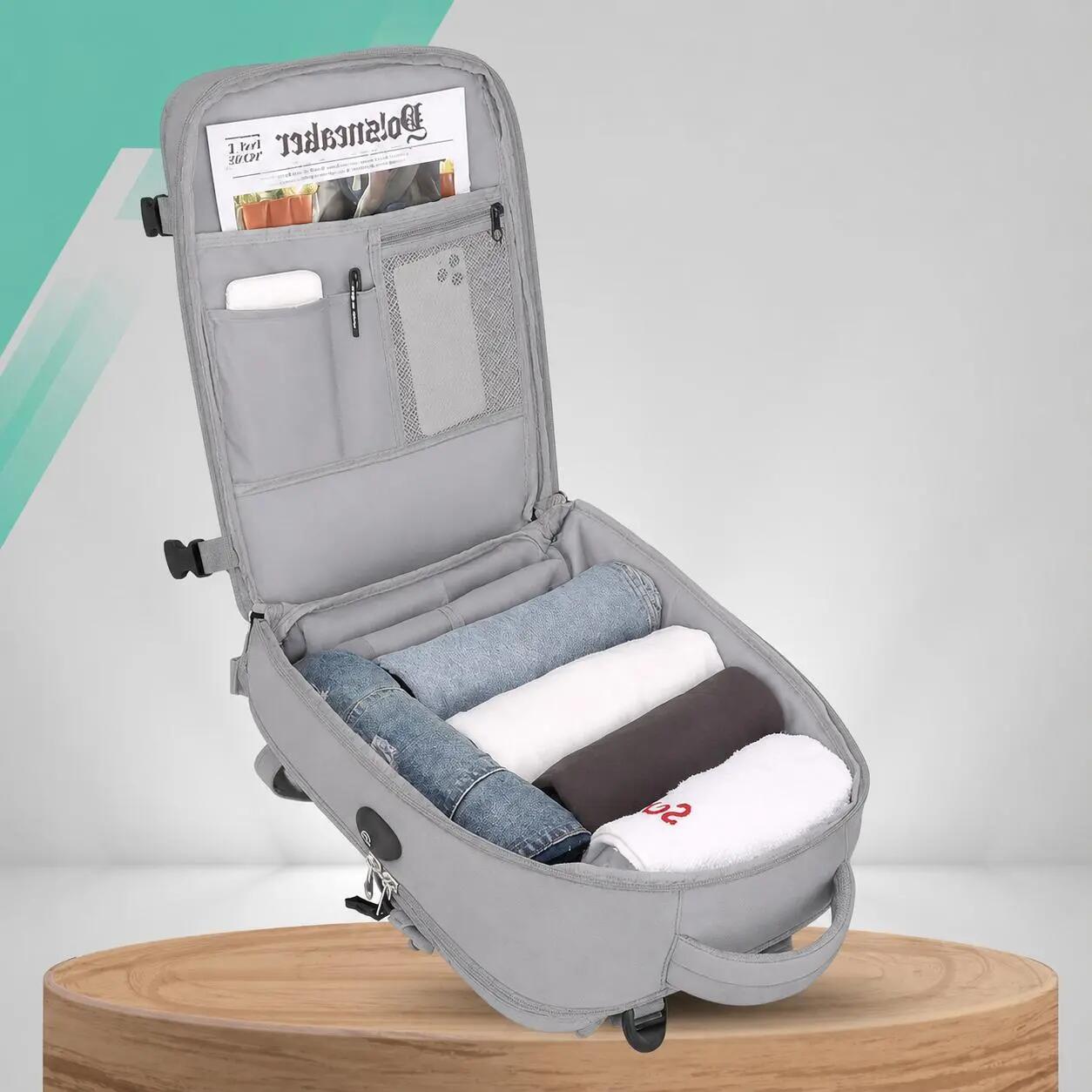 PLECAK DO SAMOLOTU PODRÓŻNY WIZZAIR 40x30x20 BAGAŻ PODRĘCZNY KABINOWY USB 4/7