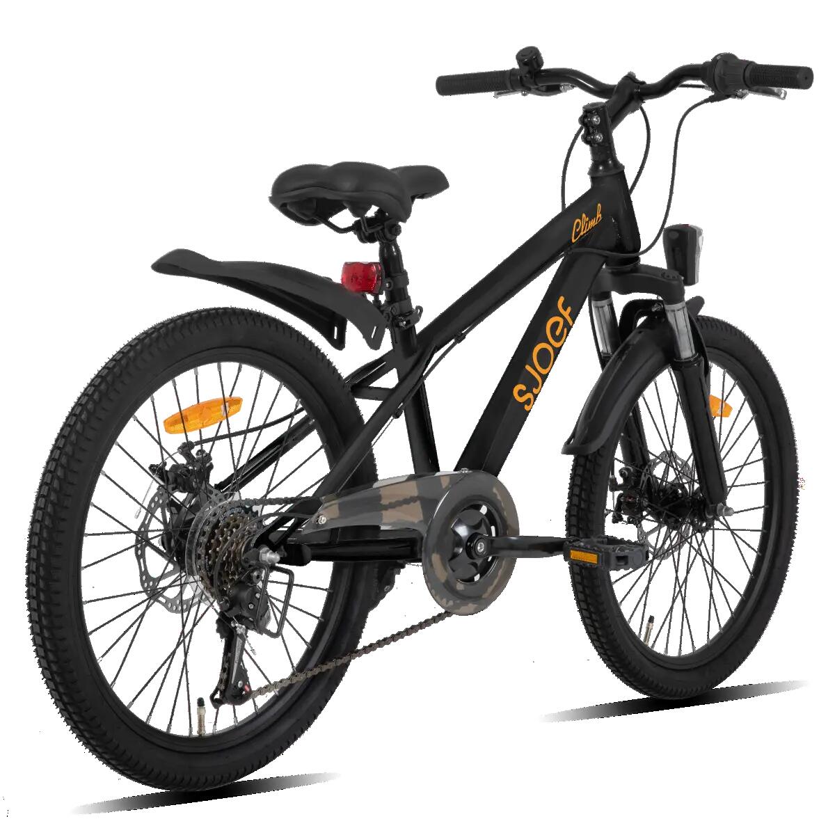 Climb Mountainbike Jongens 22 inch - 7-9 Jaar - 6V & Schijfrem – Zwart 10/12