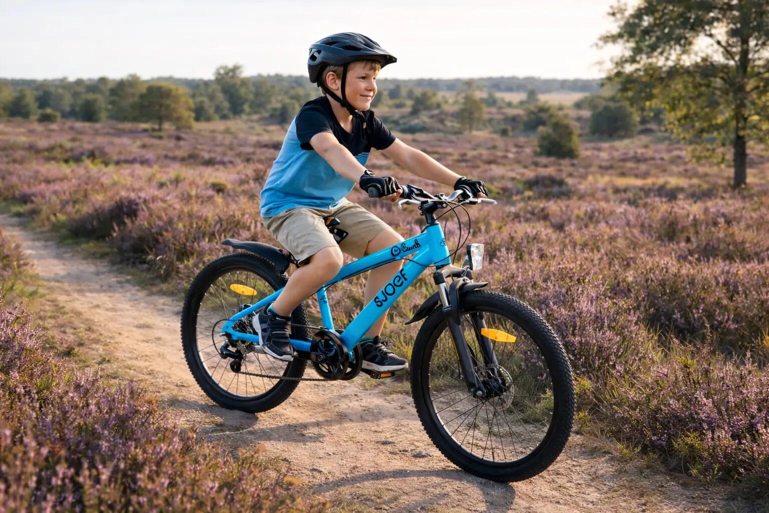 Climb Mountainbike Jongens 24 inch - 8-12 Jaar - 6V & Schijfrem – Blauw 3/8