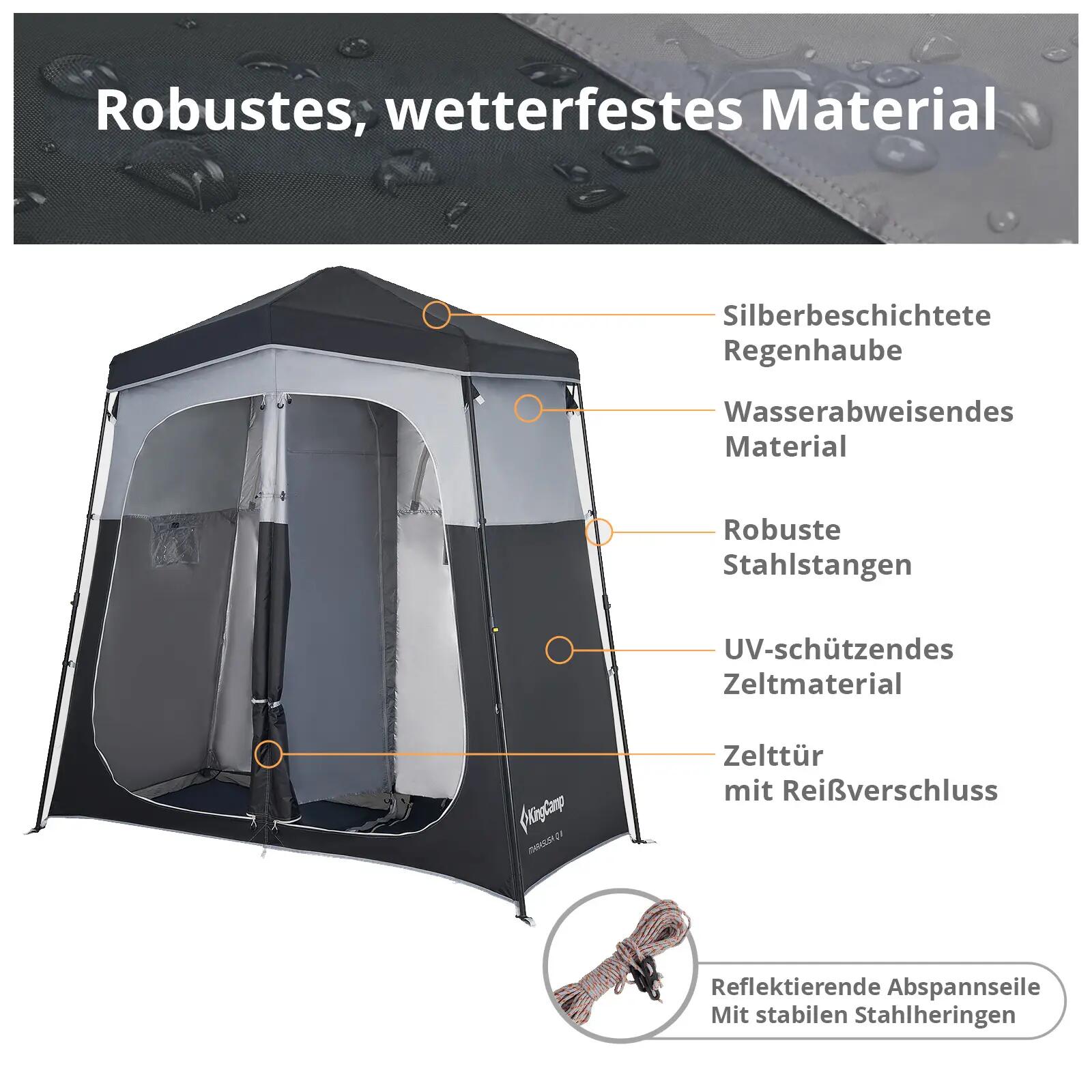 Tienda ducha Marasusa Q Doble Camping Tienda vestuario Tienda WC 2 personas 6/7