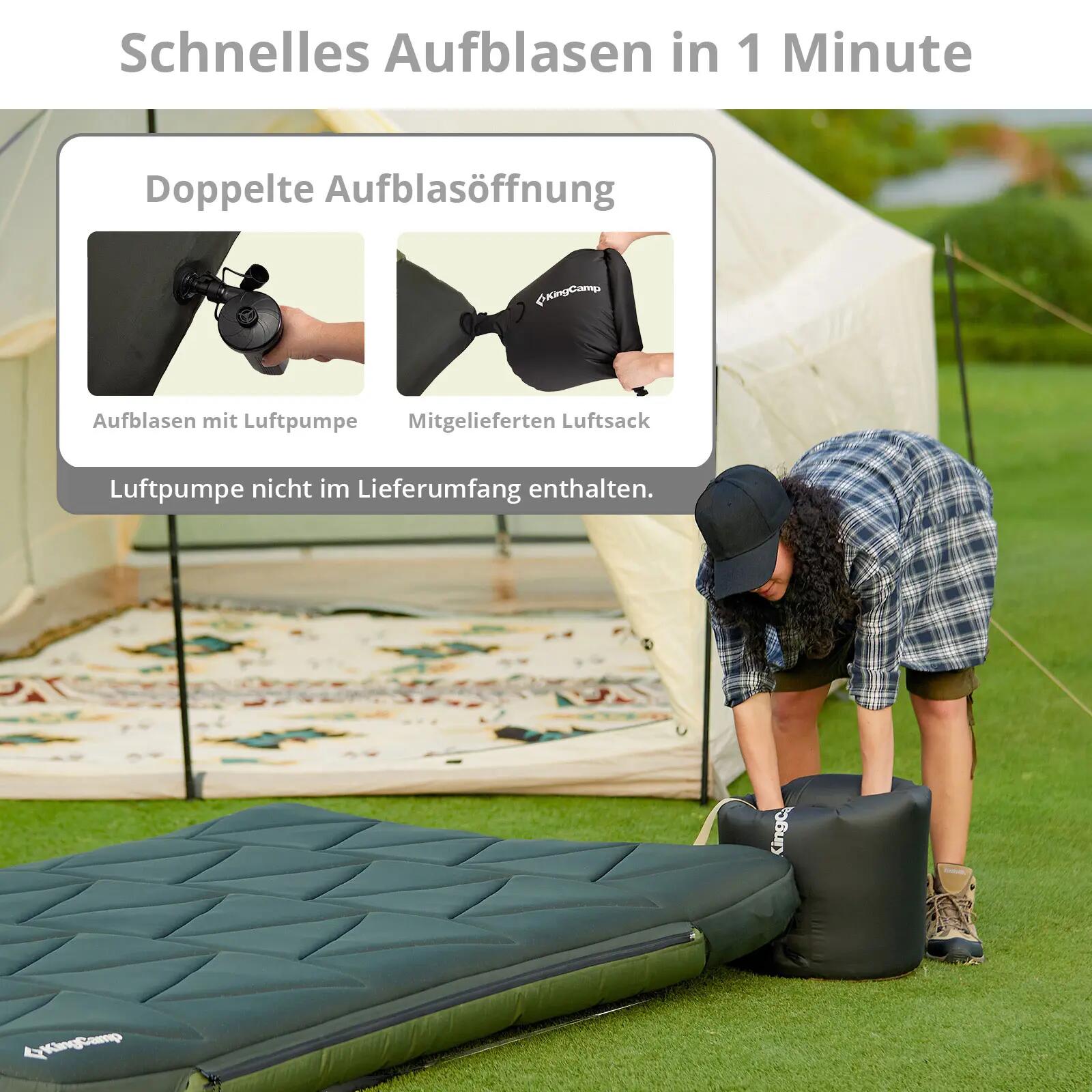 Lit à air LuxeAir Double 2 personnes Matelas de camping + housse 17 cm 6/7