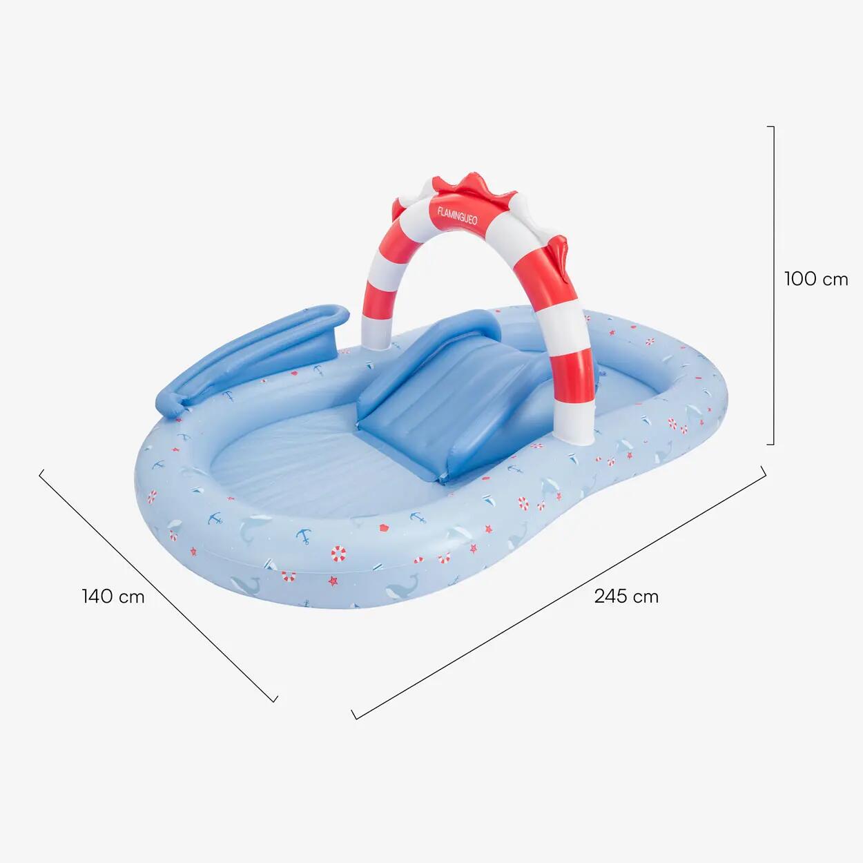 Flamingueo Centre De Jeux Aquatique Avec Toboggan PVC Violet 8/8