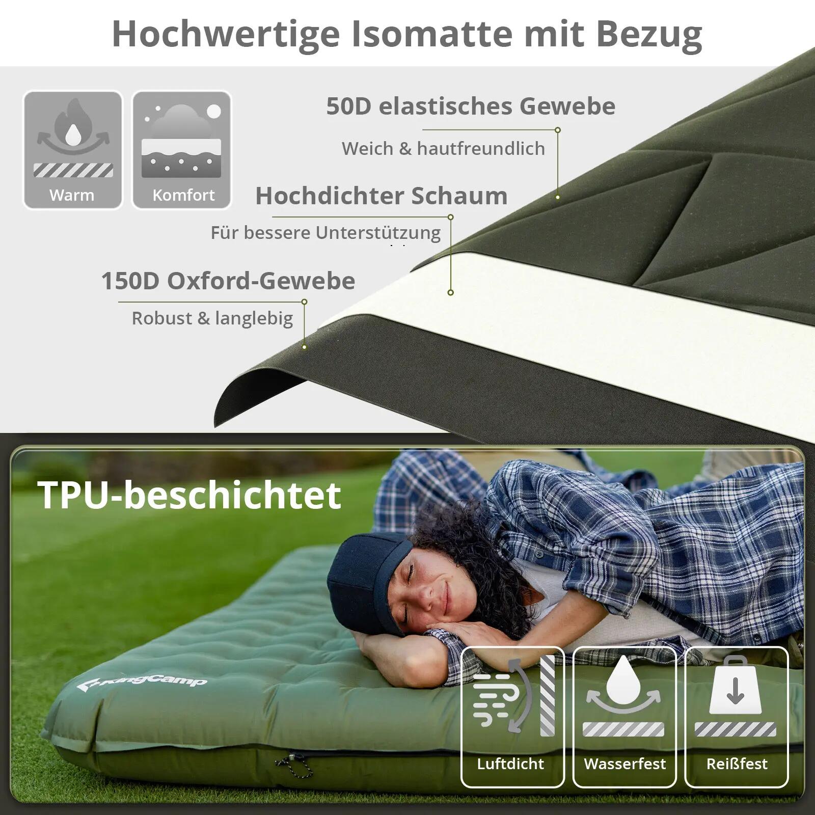 Lit à air LuxeAir Double 2 personnes Matelas de camping + housse 17 cm 4/7