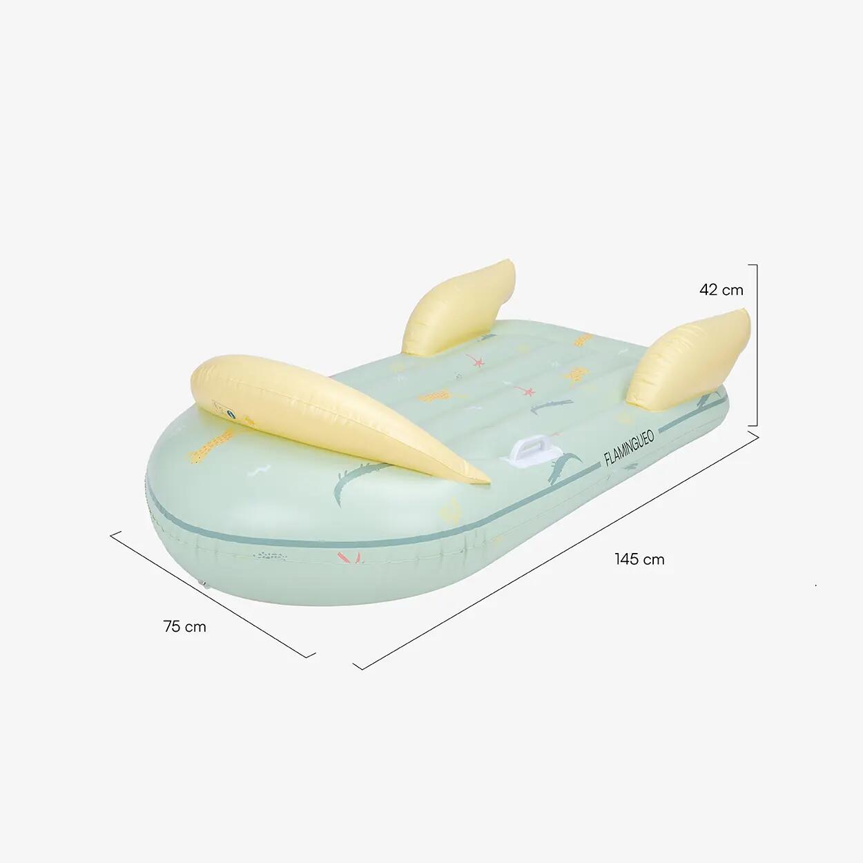 Flamingueo Flotador Piscina Niños Tumbona PVC Verde 8/8