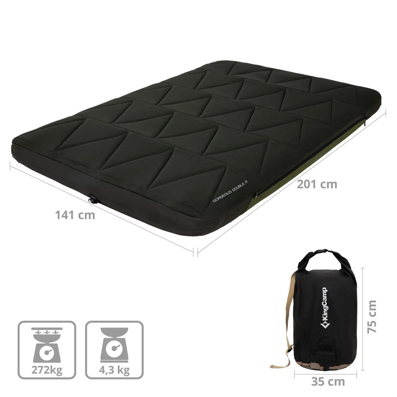Lit à air LuxeAir Double 2 personnes Matelas de camping + housse 17 cm 2/7