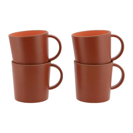 4er Set Becher Avila Camping Reise Geschirr Kaffee Tasse PET 430 ml