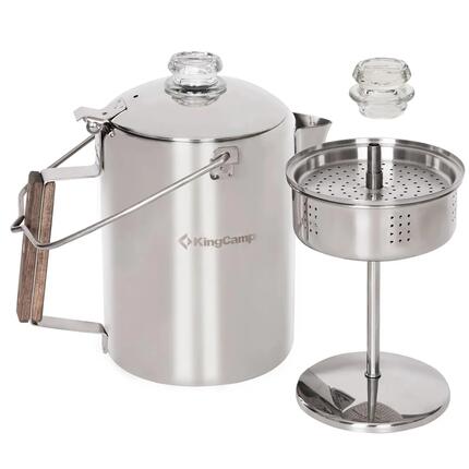 Happy Brew Percolator 1 L Cafetera Espresso de acero inoxidable 1,7 L
