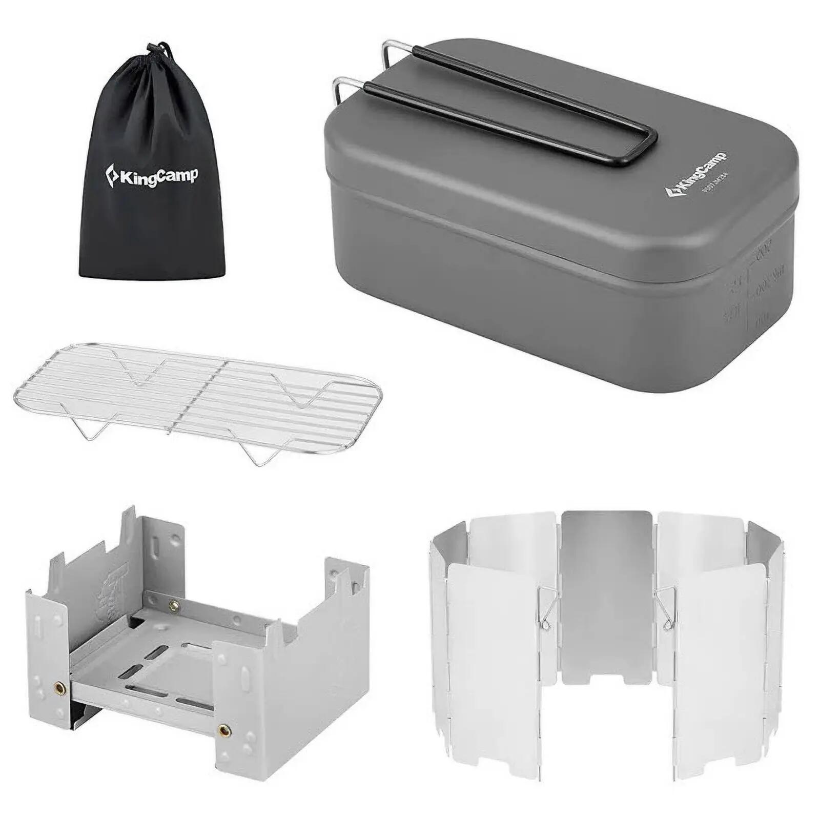Camping Cooking Set Mess Tin Set Outdoor Cooker Pot Plegable Aluminio 500 ml 3/7