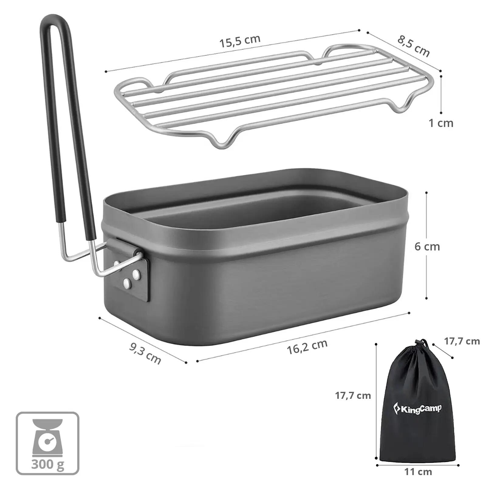 Camping Cooking Set Mess Tin Set Outdoor Cooker Pot Plegable Aluminio 500 ml 2/7