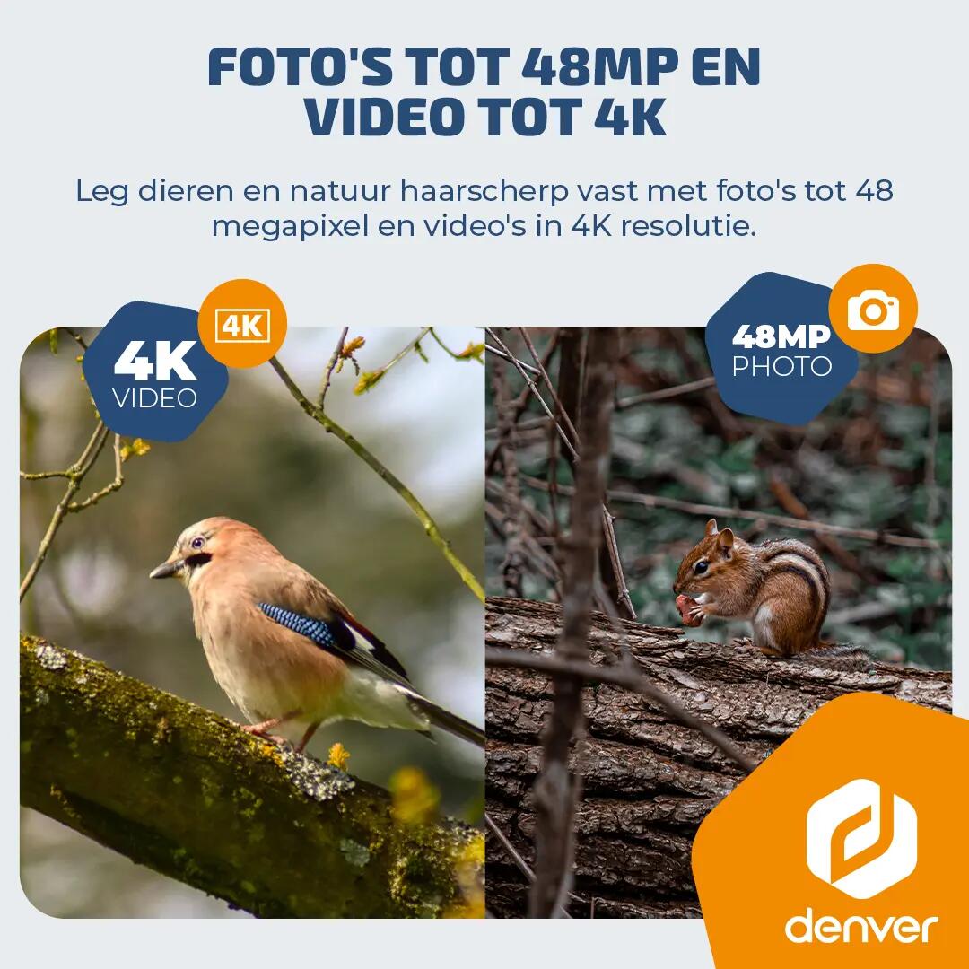 Wildcamera - 4K Ultra HD - 4G LTE - Nacht zicht - 48MP - WSL8050 4/7