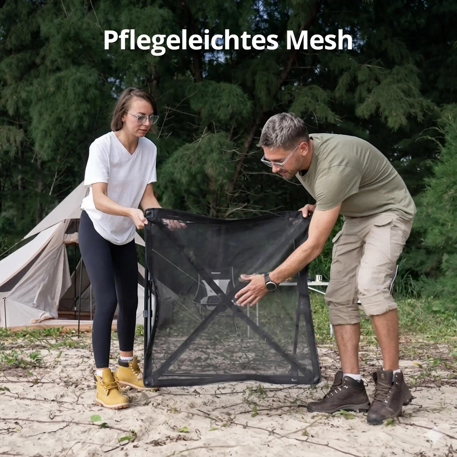 Hundbett Hunde Liege Outdoor Matte Faltbar Erhöht Waschbar Mesh 57x57cm 4/7