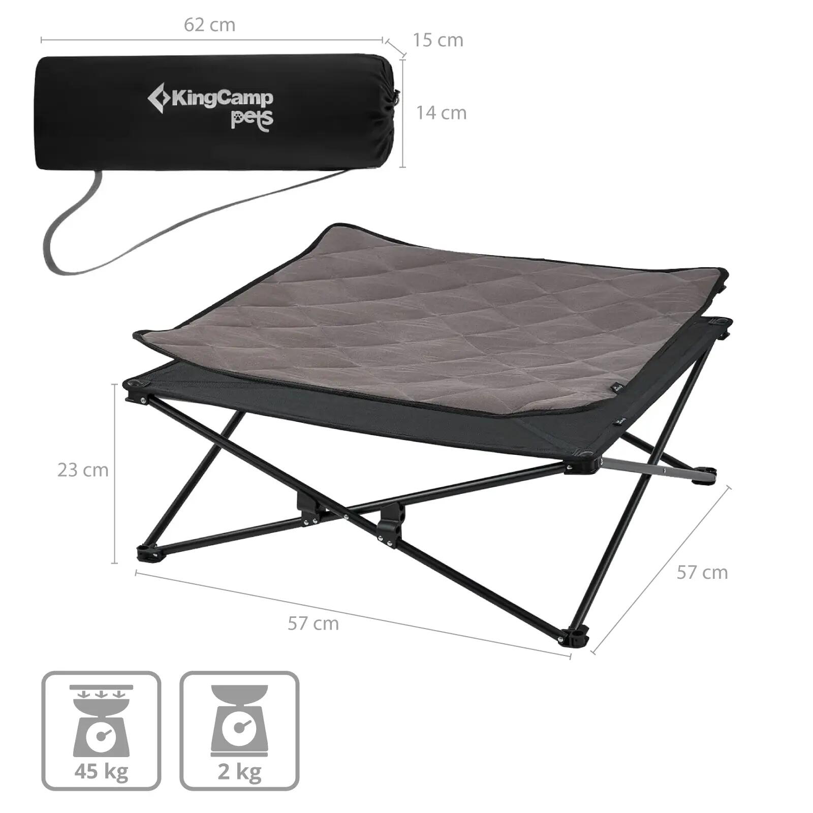 Hundbett Hunde Liege Outdoor Matte Faltbar Erhöht Waschbar Mesh 57x57cm 2/7