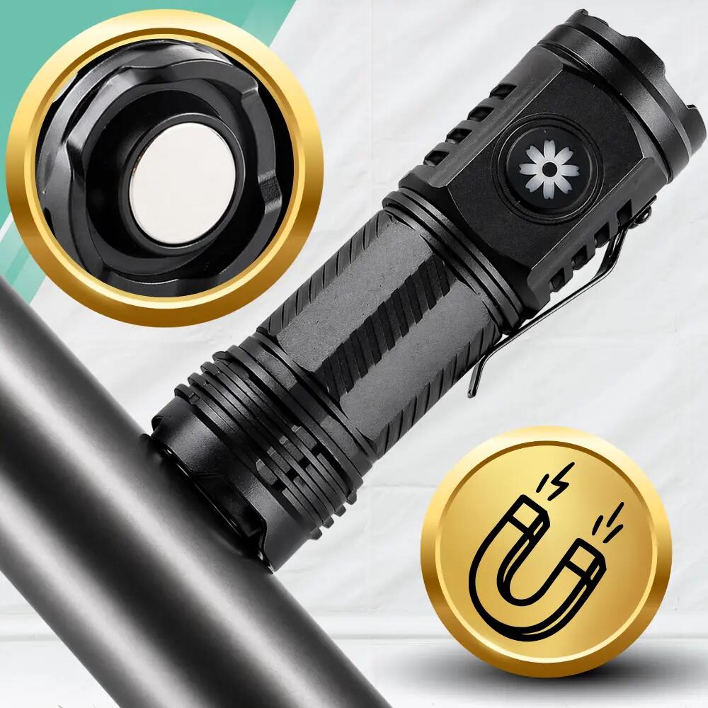 Mocna Latarka LED Akumulatorowa USB-C Survival Z MAGNESEM 3/7