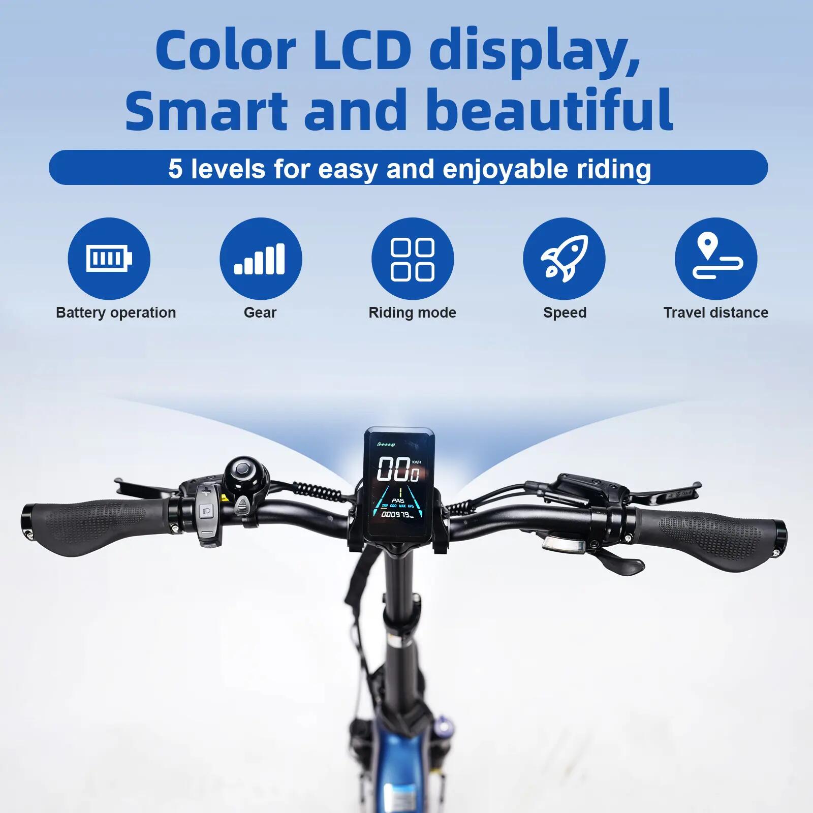 Elektrický bicykel pre dospelých F7, plášte 20" x 3,0", batéria 48V 15Ah, 250W. 10/10