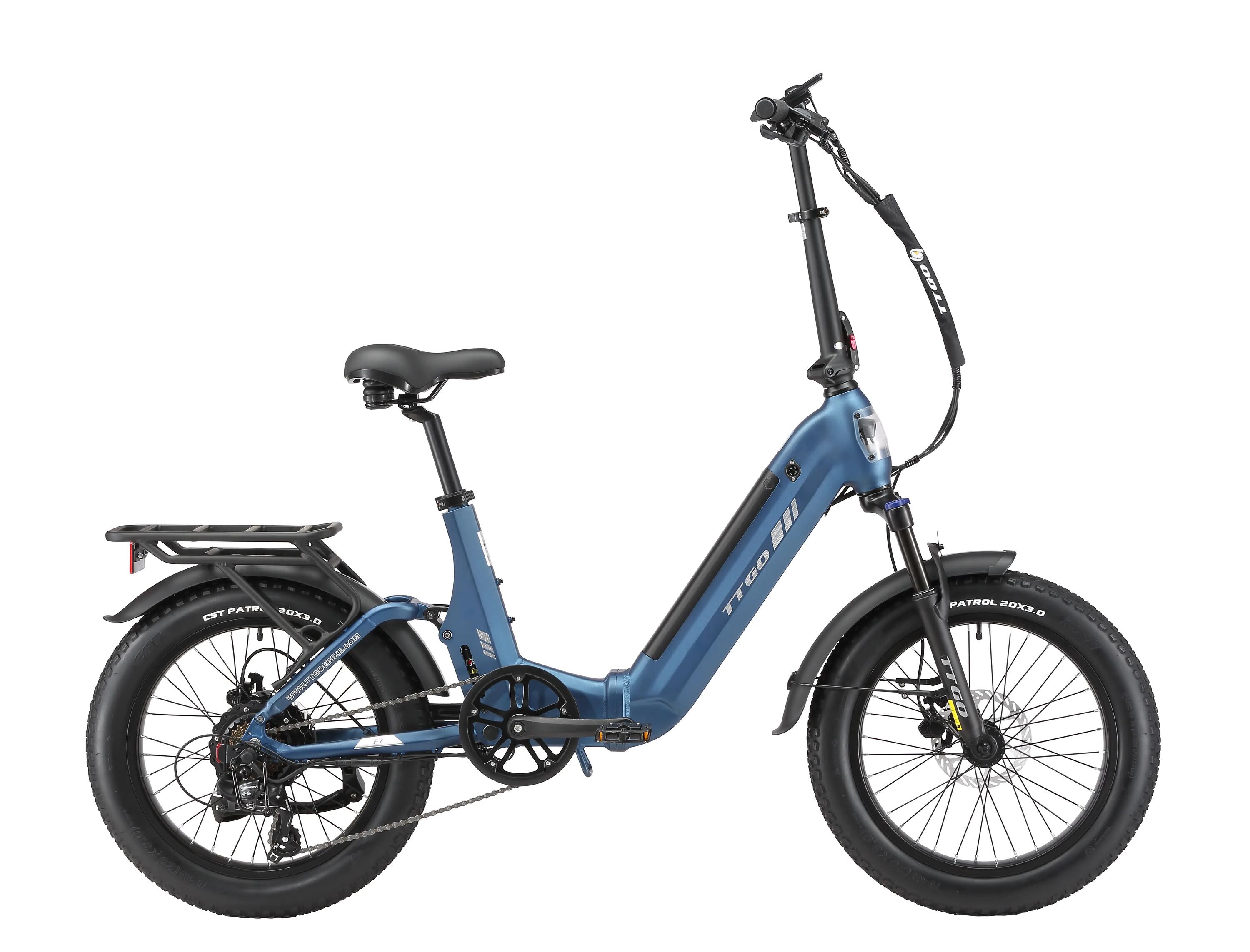 Bici elettrica TTGO F7 motore 250W batteria 48V 15Ah pneumatici 20 pollici 3/10