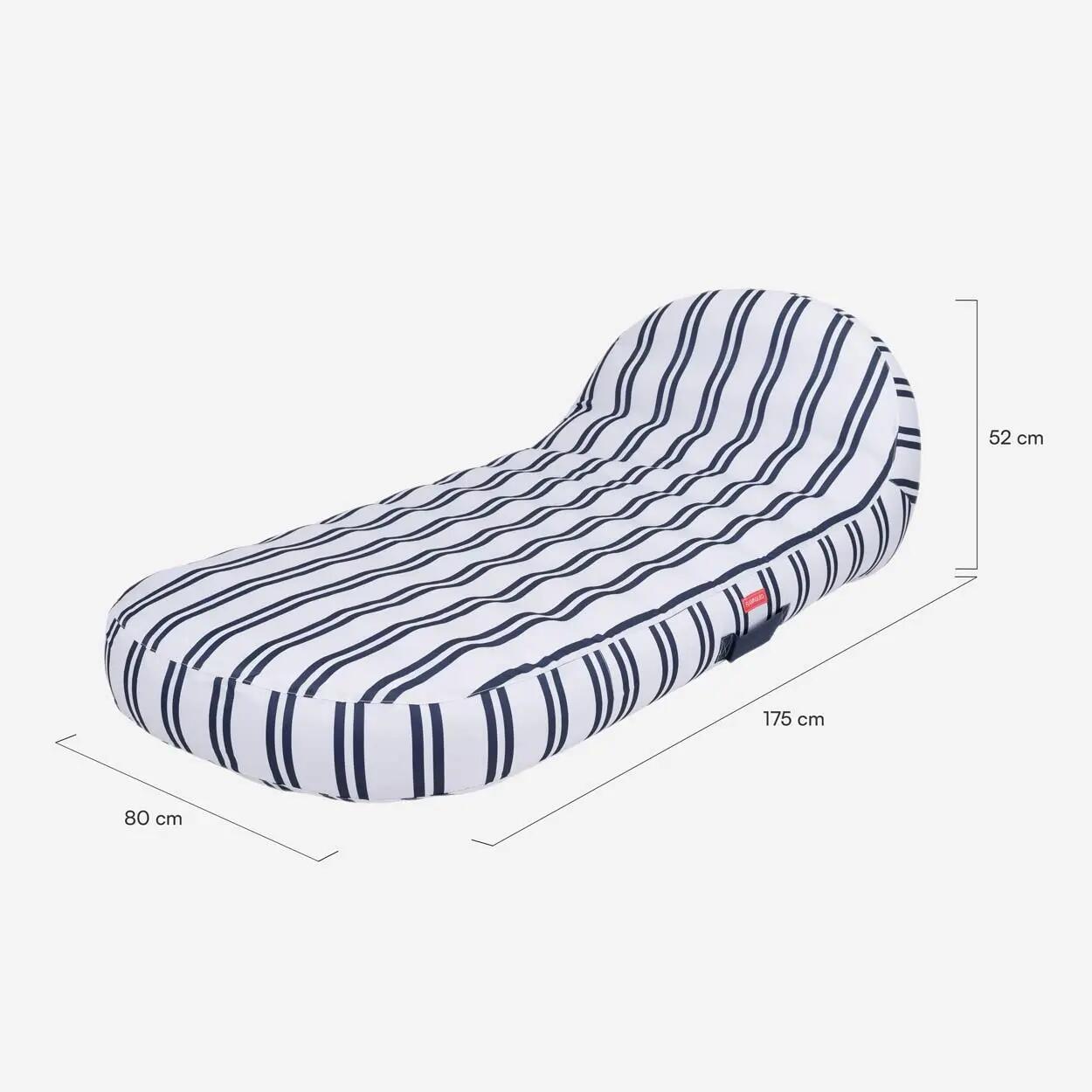 Flamingueo aufblasbare Sonnenliege Poolschwimmstoff PVC Blau 7/7
