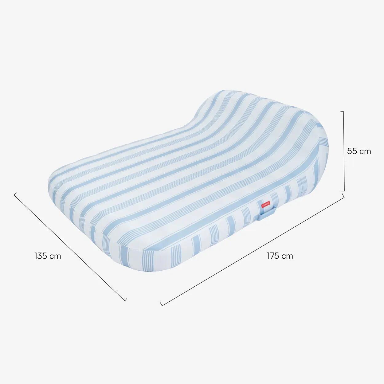 Flamingueo Tumbona Hinchable Doble Premium PVC Azul 8/8