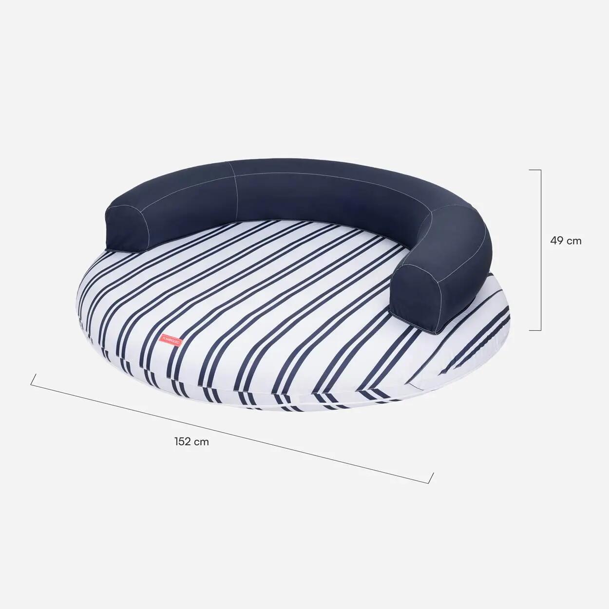 Flamingueo Giant Round Pool Float PVC Blue 7/7