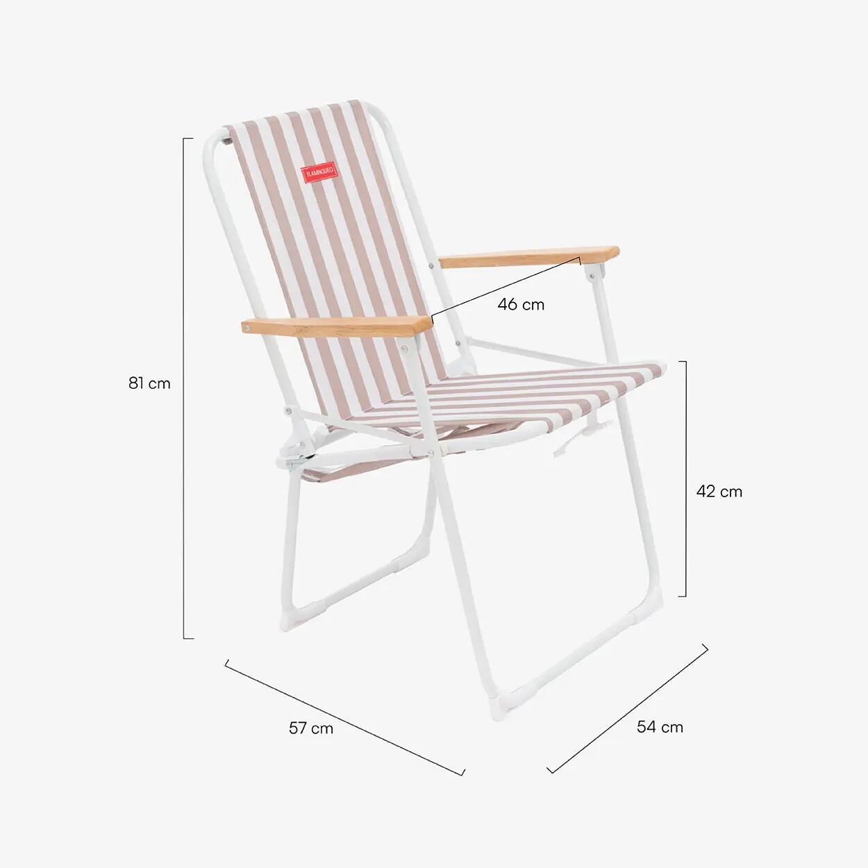 Flamingueo strandstuhl aluminium beige 7/7