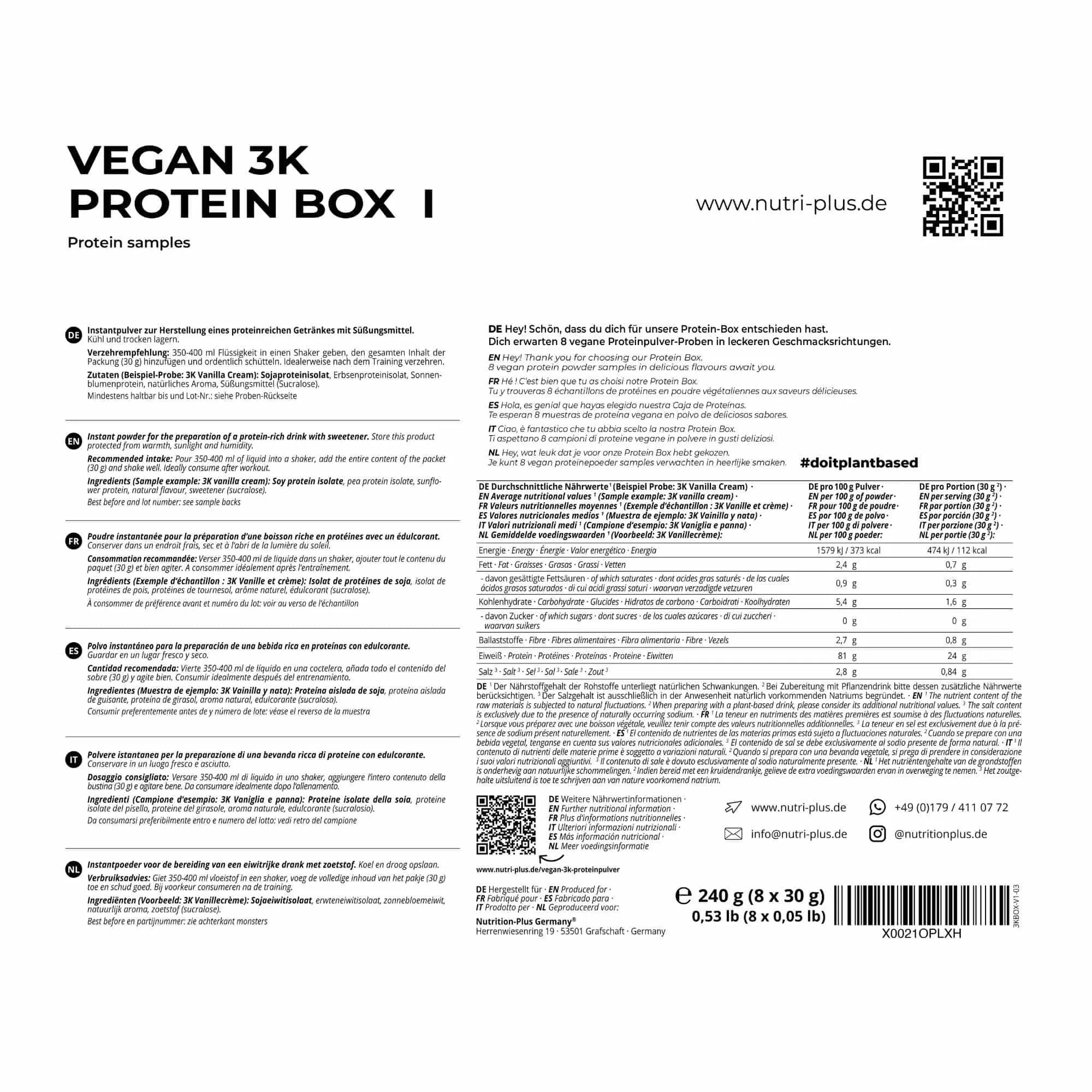 Probenbox Proteinpulver 3K I - 8x30 g 2/6