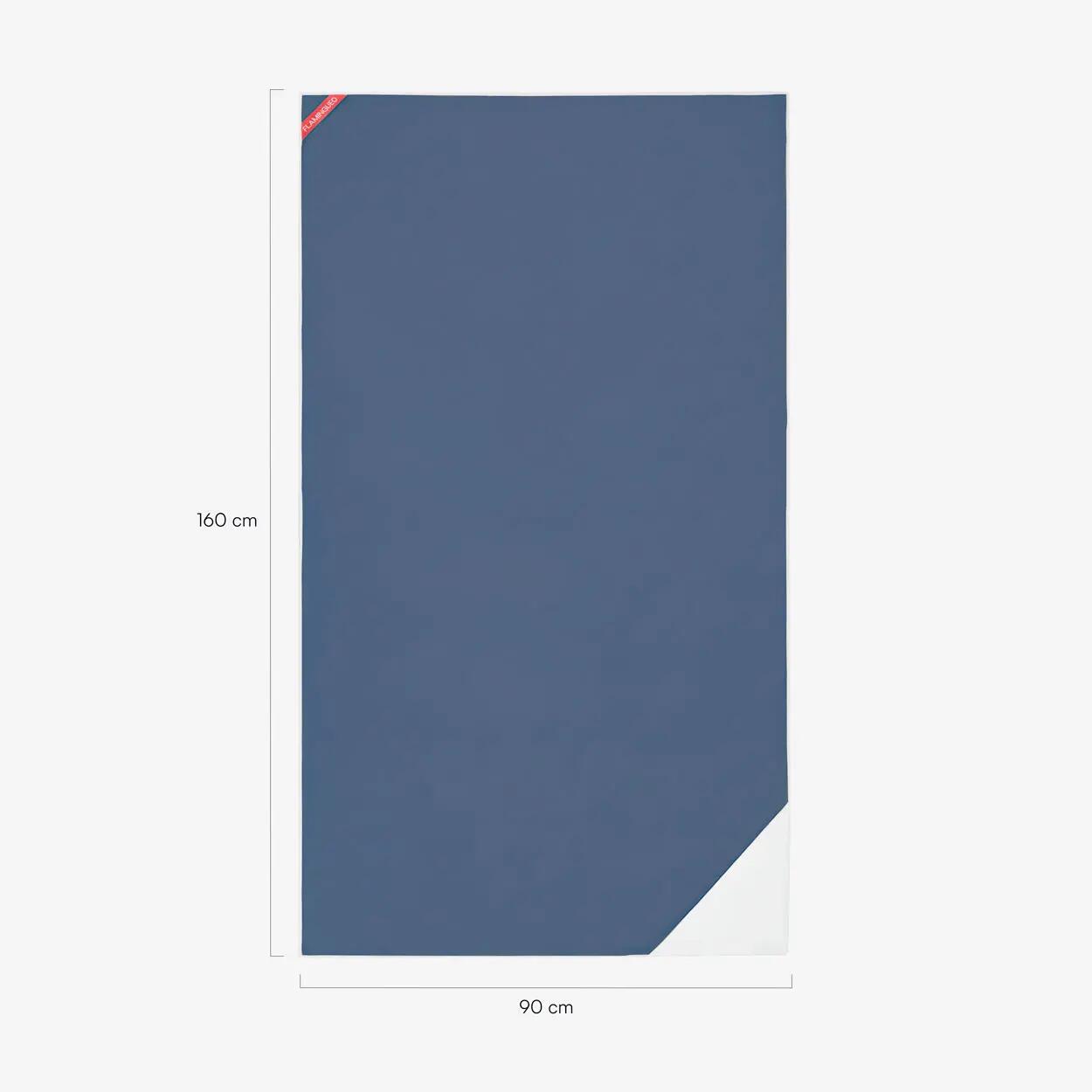 Flamingueo serviette de plage microfibre compacte bleue 7/7