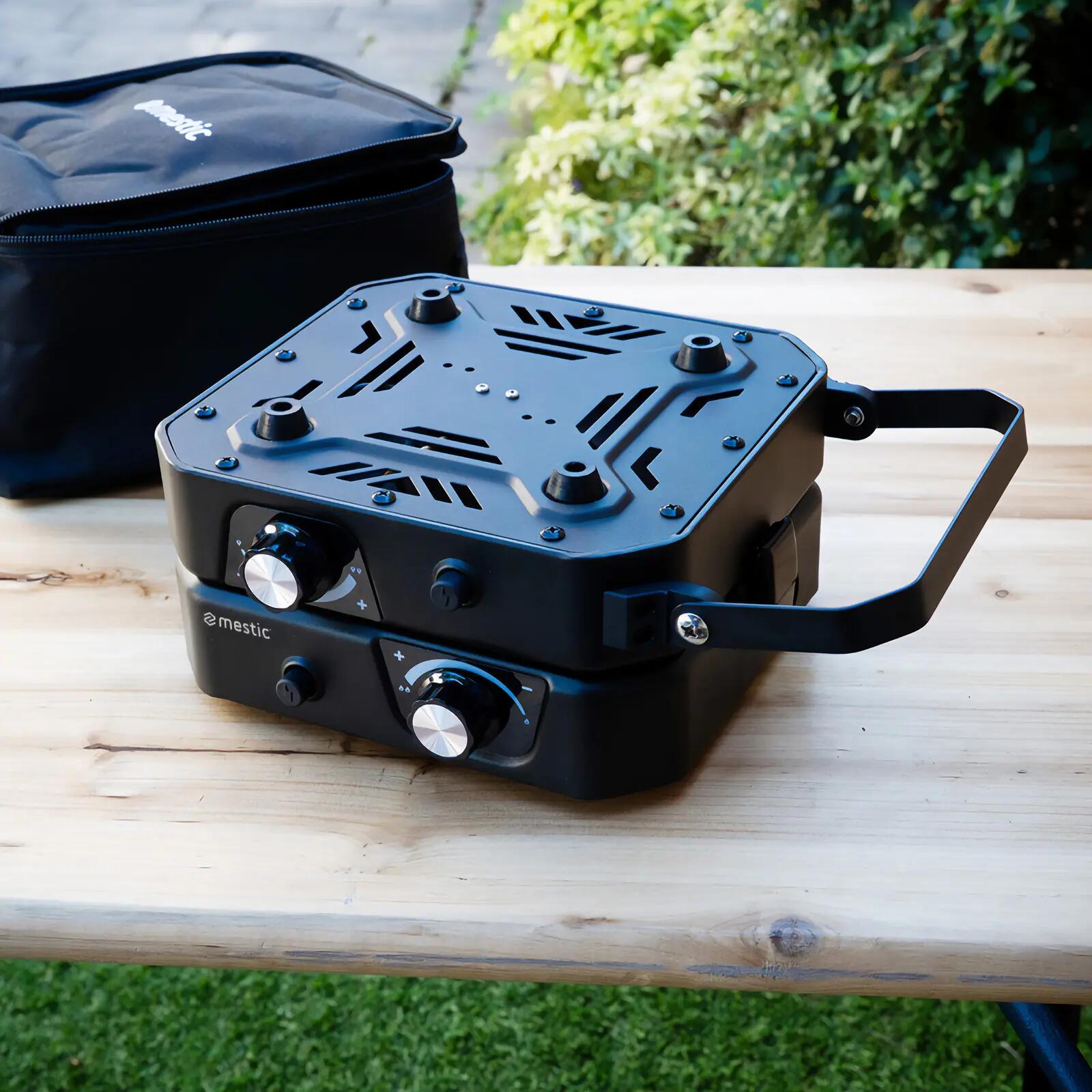 Hornilla de gas MGC-150 camping cartuchos 2 quemadores outdoor 2 x 1800 W 3/7