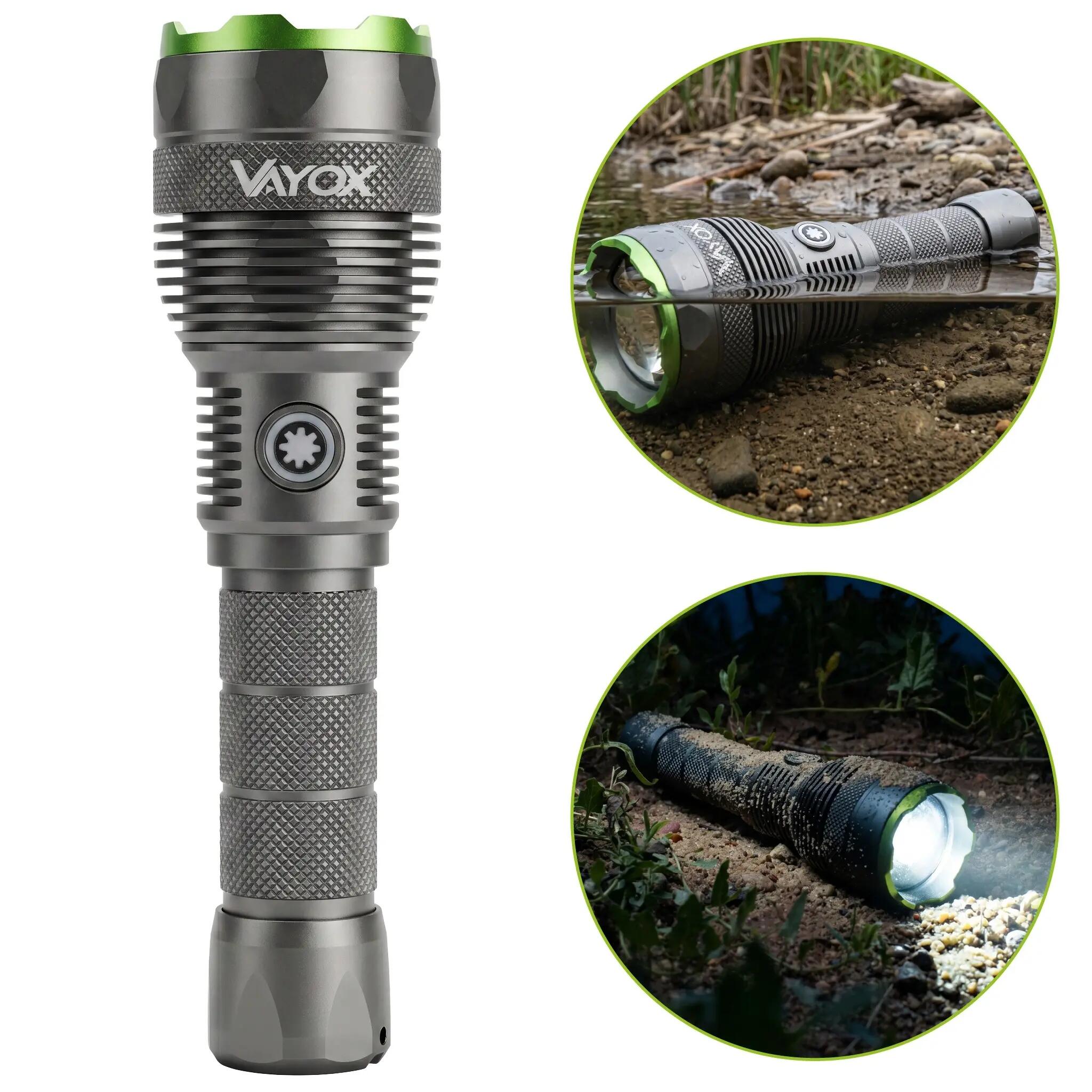 Latarka akumulatorowa Vayox VA0462 wodoodporna ZOOM 5000lm 3/15
