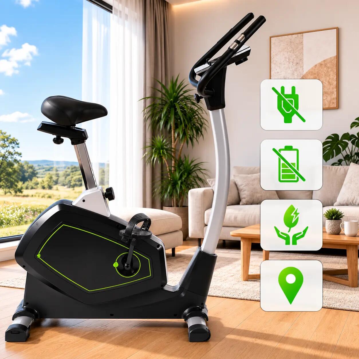 Heimtrainer mit Eigenantrieb - Stromlos - inkl. Pulsgurt - ECO 1000 3/9