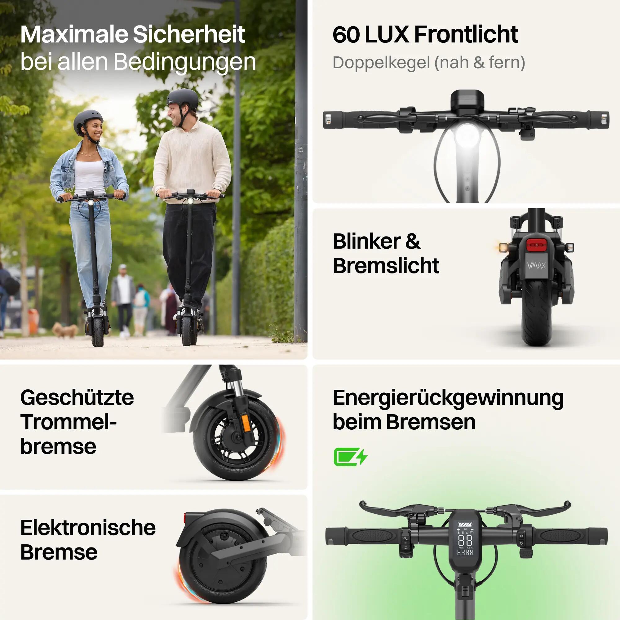 VMAX VX2 Lite E-Scooter mit Straßenzulassung – bis zu 90 km Reichweite 6/7